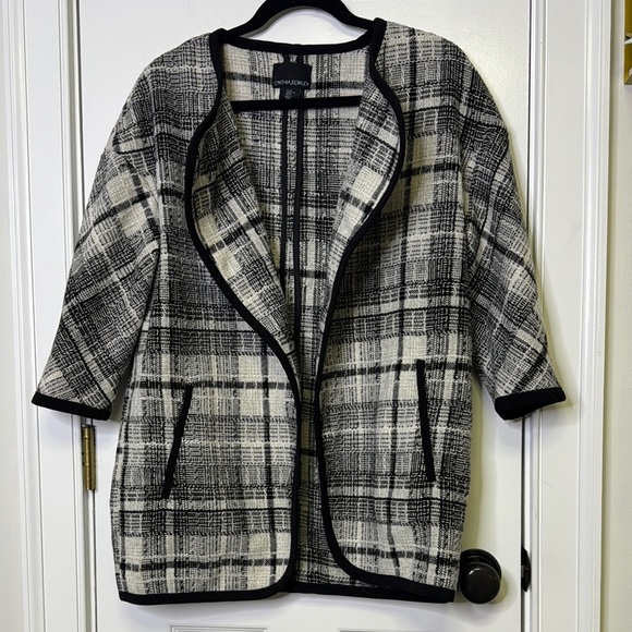 Cynthia Rowley Jackets & Blazers - Cynthia Rowley Black and White Plaid Open Front Jacket
